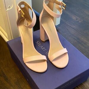 Stuart Weitzman Blush Ankle Strap Heels